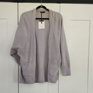 Women's Light Gray Cardigan Sweater